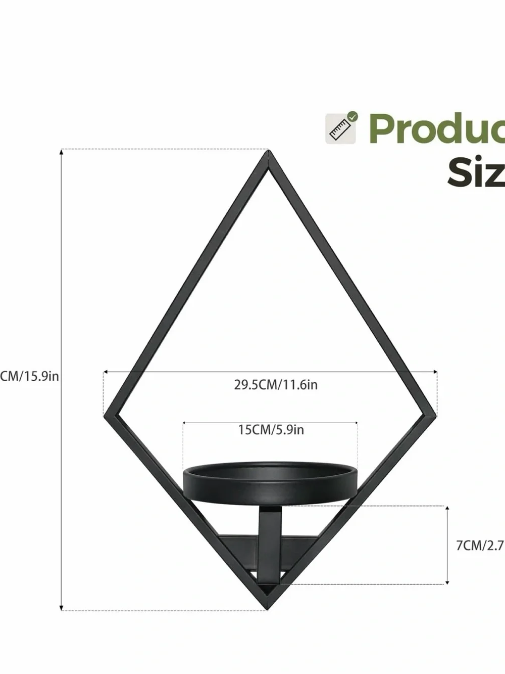 Black Diamond Wall Planter Shelf - Modern Home Wall Decor 3pack